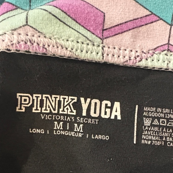 PINK Victoria's Secret Y2K Black Foldover Yoga Pants with Rhinestones - Picture 3 of 4